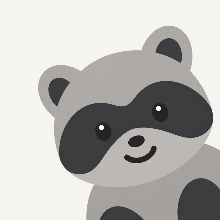 Raccoon High Face Right