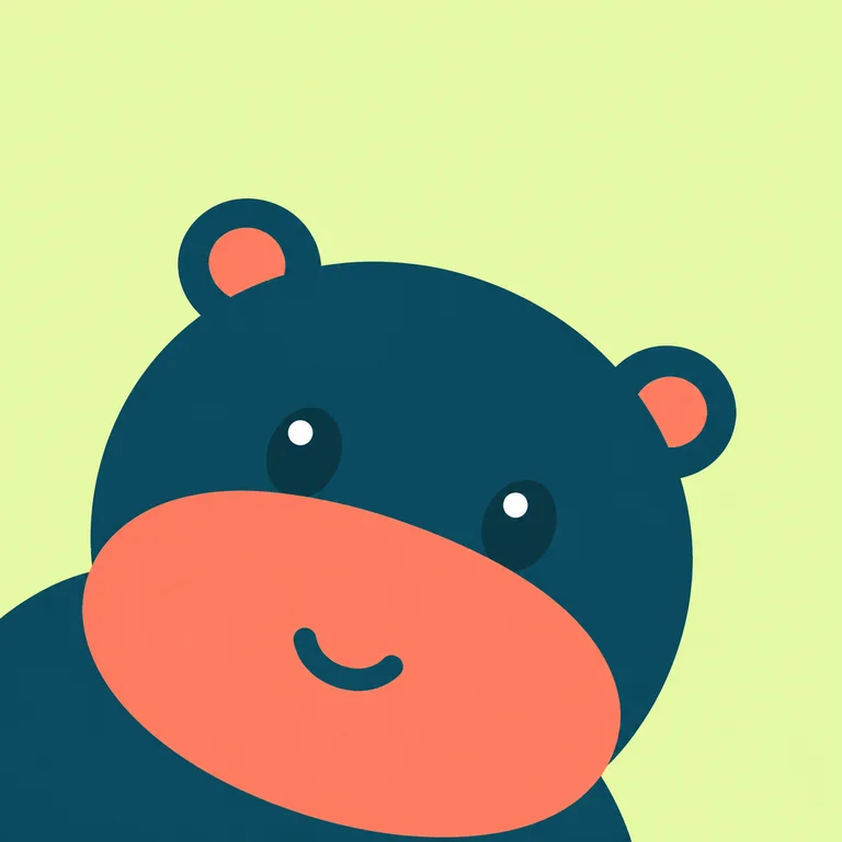 Hippopotamus Shy Peek