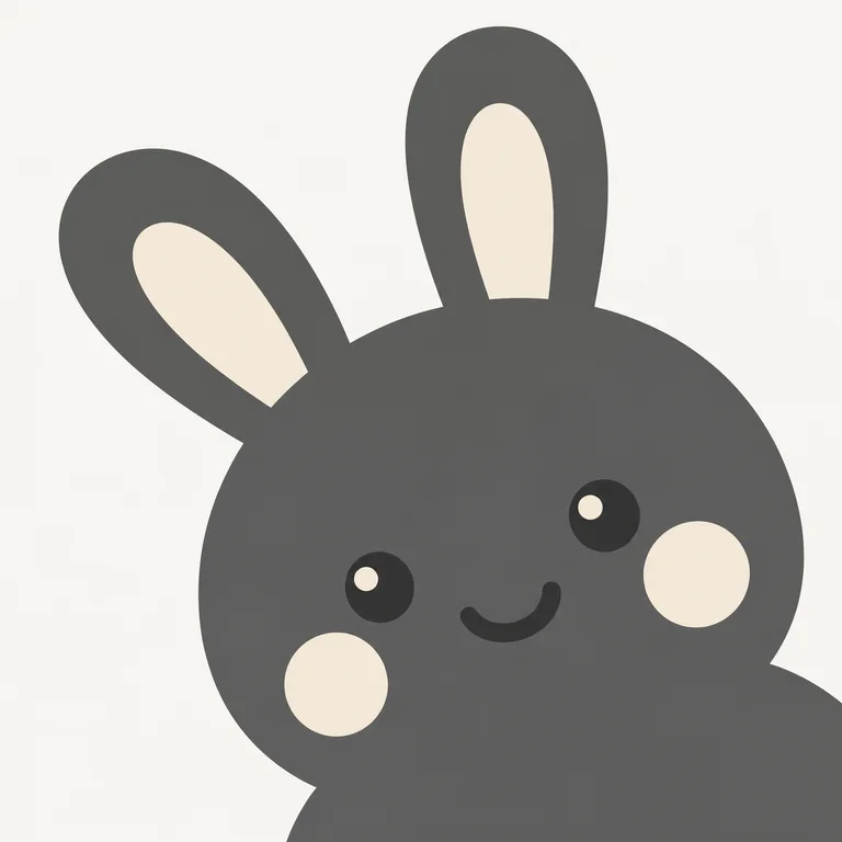 Round Gray Bunny