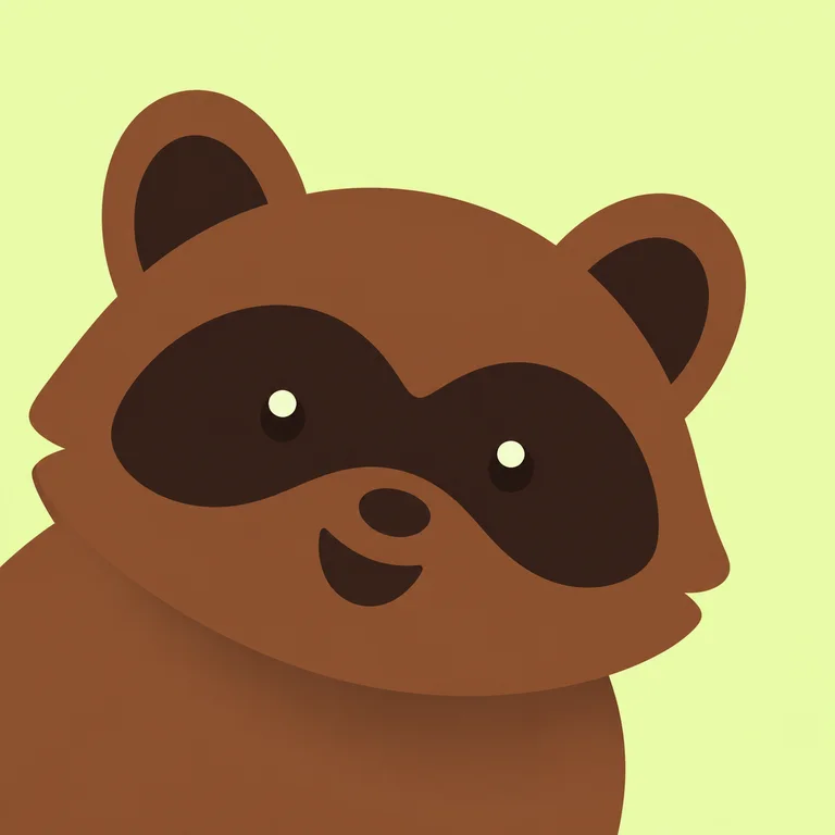 Warm Brown Raccoon
