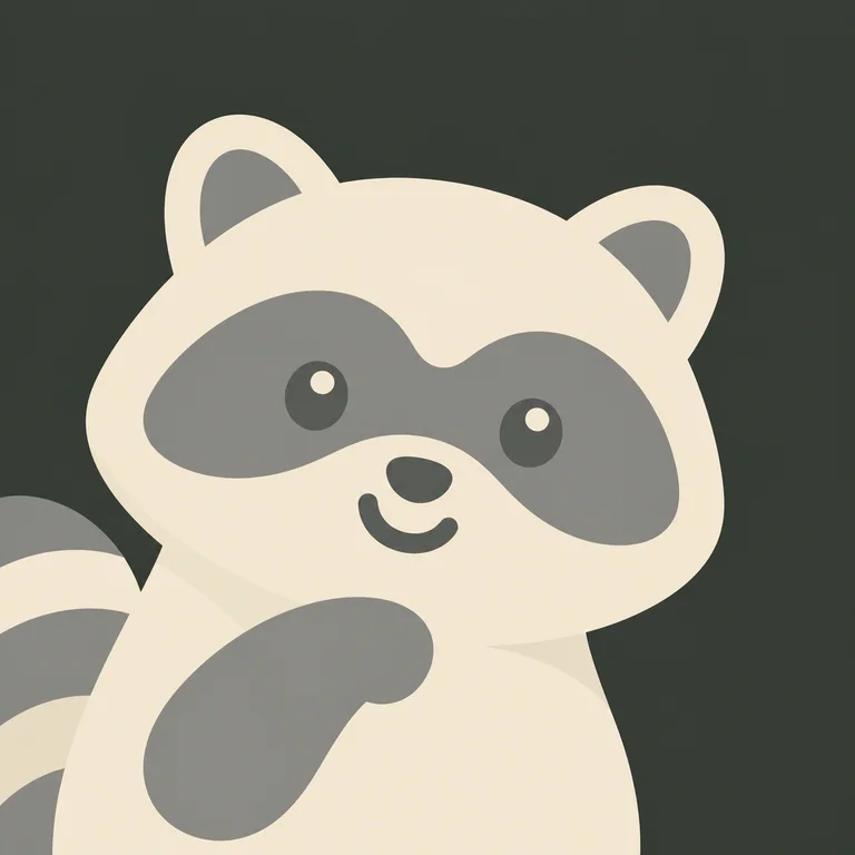 Cream Gray Raccoon
