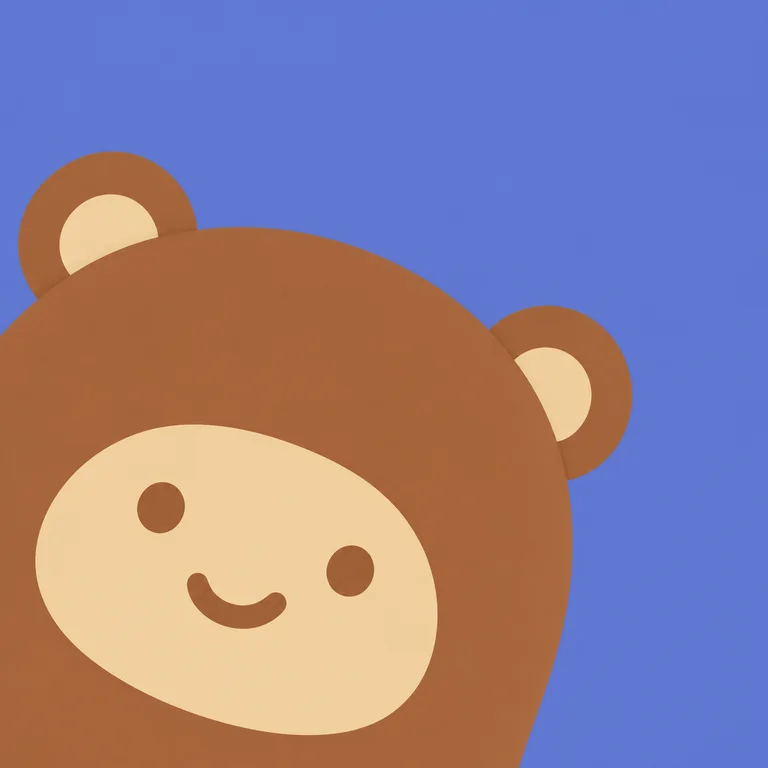 Round Face Brown Bear