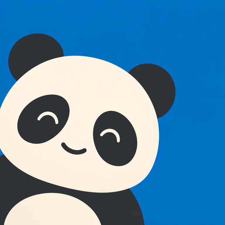 Panda Content Closed Eyes Left