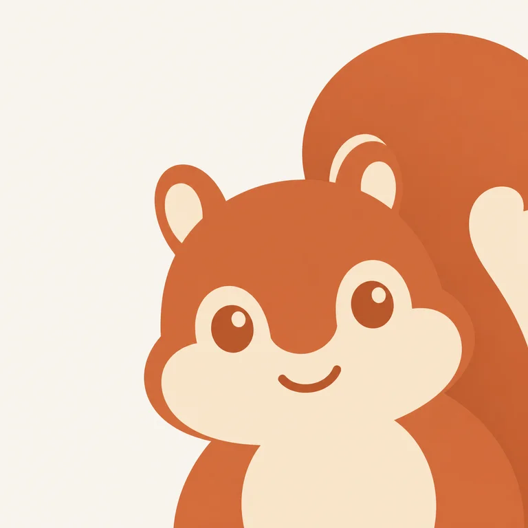 Squirrel Happy Small Mouth Right
