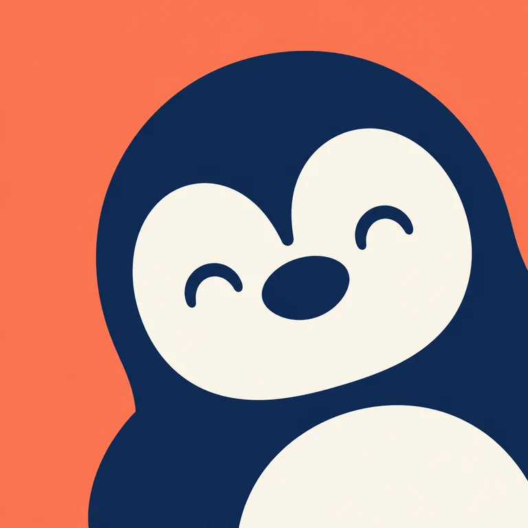 Penguin Playful Close Eyes Right