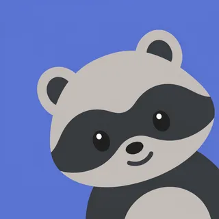 Raccoon Wide Set Eyes Right