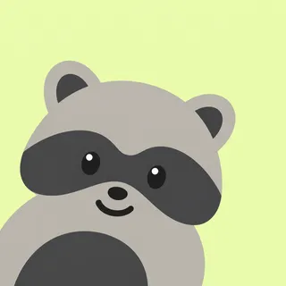 Raccoon Close Set Eyes Left