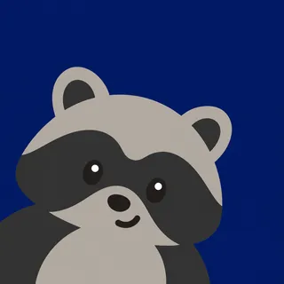 Raccoon Low Face Left