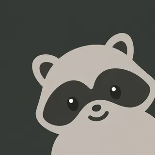 Raccoon Broad Forehead Right
