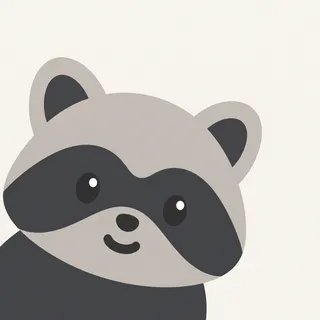 Raccoon Wide Ears Left