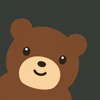 Bear Round Face Left