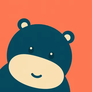 Hippopotamus Sleepy Soft