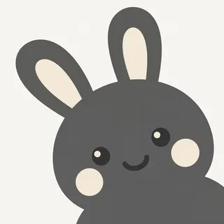 Round Gray Bunny