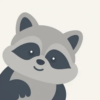 Fluffy Cheek Raccoon