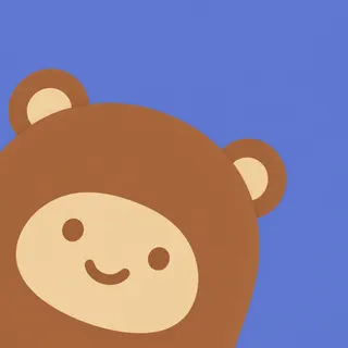 Round Face Brown Bear