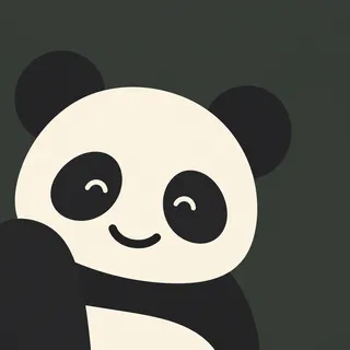 Panda Calm Round Ears Left