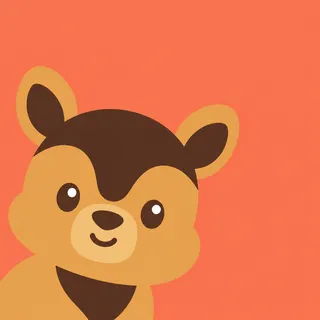 Deer Cheerful Wide Face Left