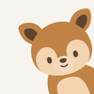 Deer Shy Soft Smile Right